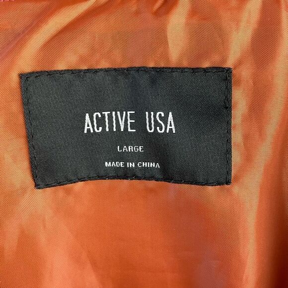 Active USA Burnt Orange Jacket Size L EUC - Picture 5 of 7
